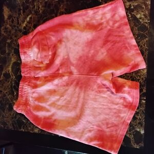 Tie-Dye Women's Shorts SOLID BASIC Shorts Pink  Women Size MEDIUM